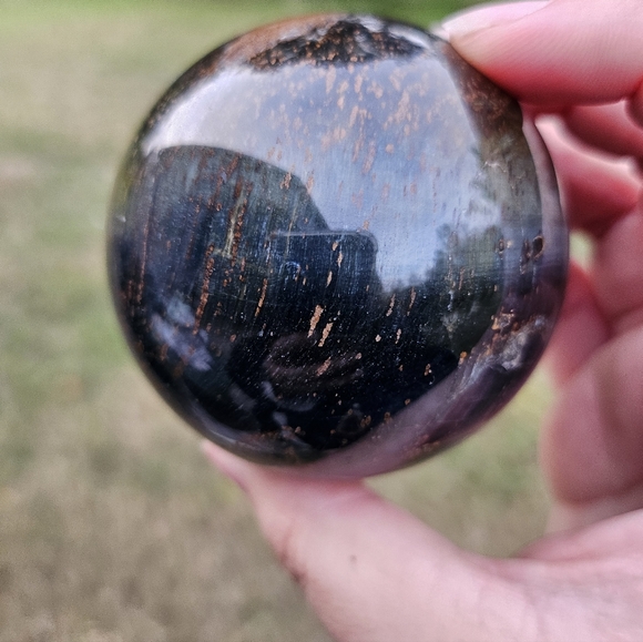 blue tiger eye sphere 2.8 in - Picture 2 of 3